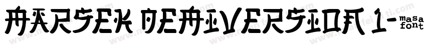 Marsek DemiVersion 1字体转换